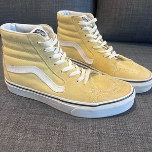 Light Yellow Hi Top Vans